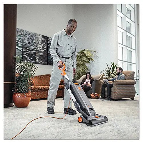 Hoover Commercial HushTone Upright Vacuum Cleaner, 15 inches with Intellibelt, For Carpet and Hard Floors, CH54115, Gray - ANM Liquidation