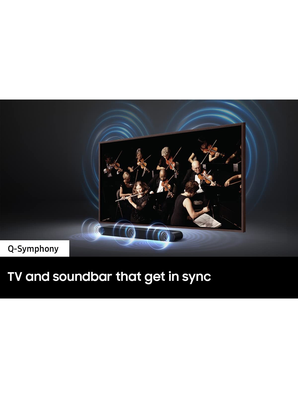 SAMSUNG HW-S50B/ZA 3.0ch All-in-One Soundbar w/Dolby 5.1, DTS Virtual:X, Q Symphony, Built in Center Speaker, Adaptive Sound Lite, Bluetooth Multi Connection, 2022 Black ANM Liquidation