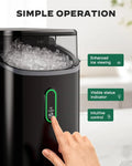 Silonn Nugget Ice Maker Countertop, Pebble Ice Maker with Soft Chewable Ice, One-Click Operation Ice Machine with Self-Cleaning, 33lbs/24H for Home,Kitchen,Office - ANM Liquidation