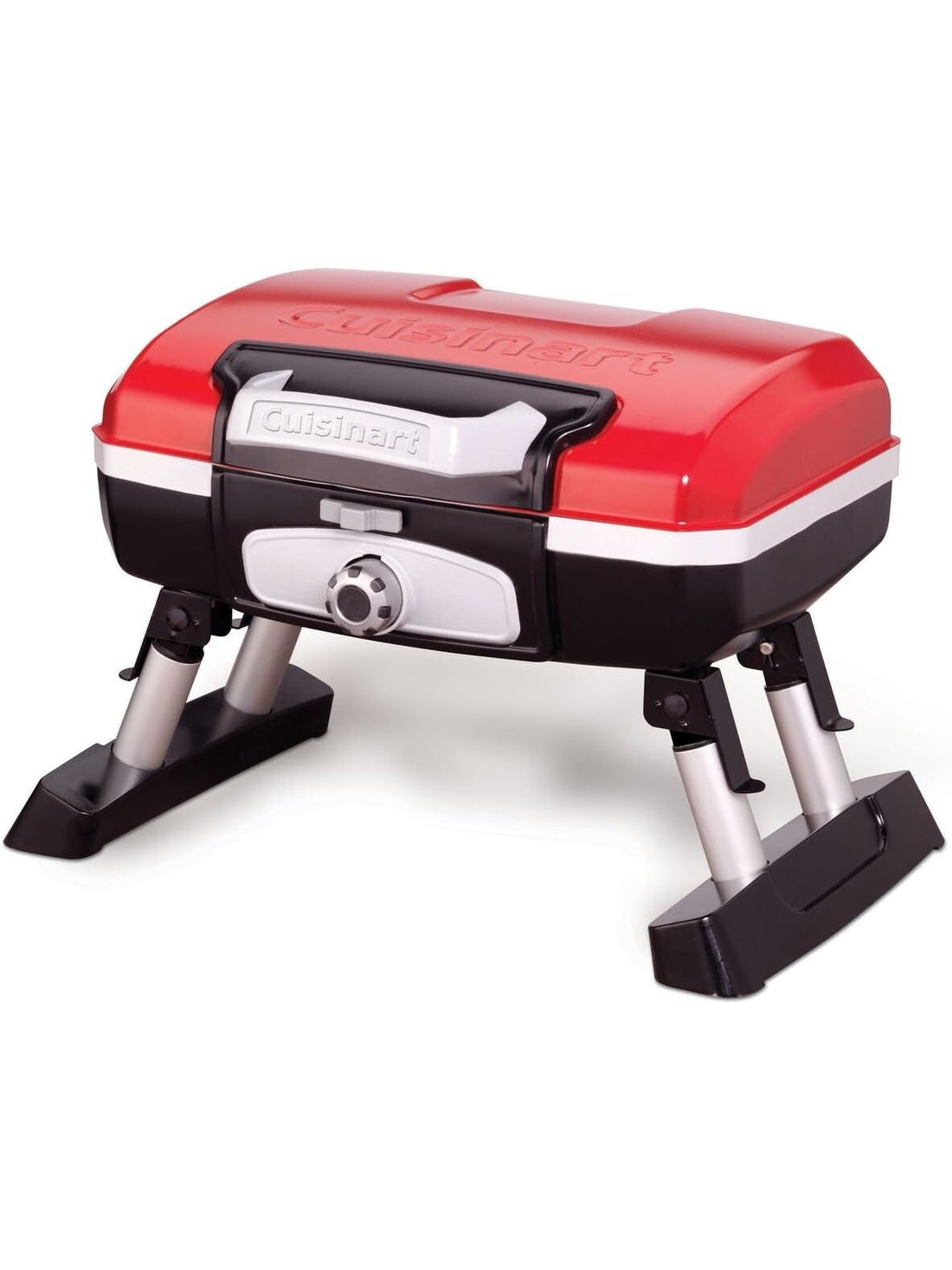 Cuisinart CGG-180T Petit Gourmet Portable Tabletop Propane Gas Grill, Red 17.6 x 18.6 x 11.8-Inch - ANM Liquidation