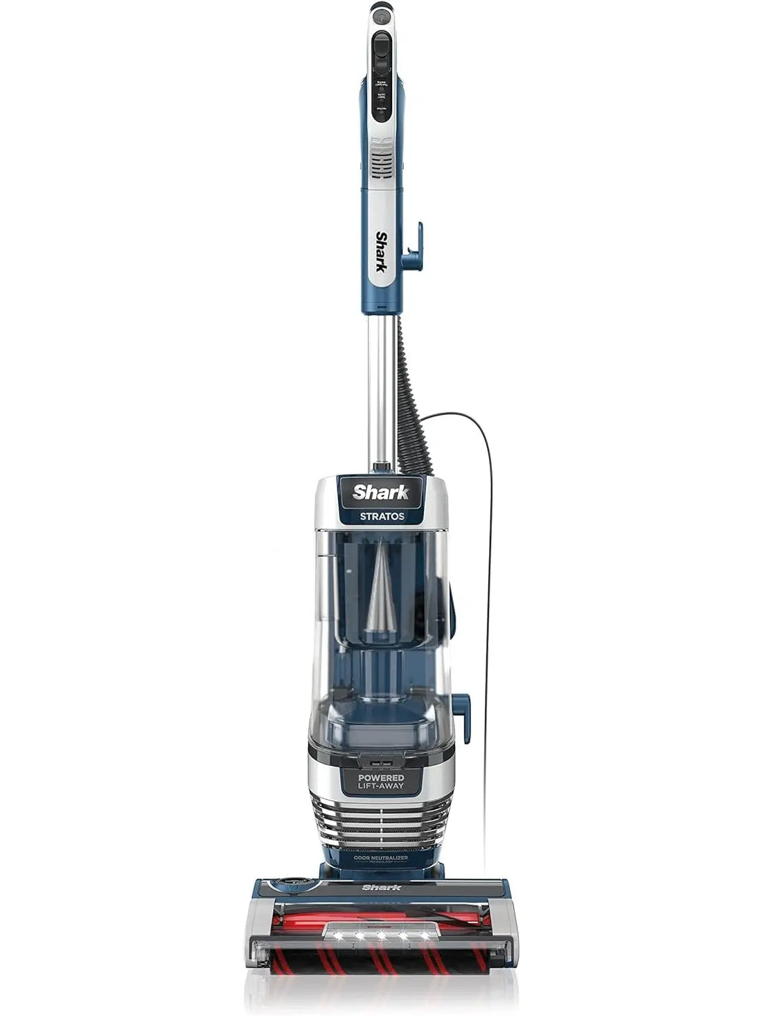 Shark AZ3002 Stratos Upright Vacuum with DuoClean PowerFins, HairPro, Powered Lift-Away, Self-Cleaning Brushroll, & Odor Neutralizer Technology, Navy - ANM Liquidation