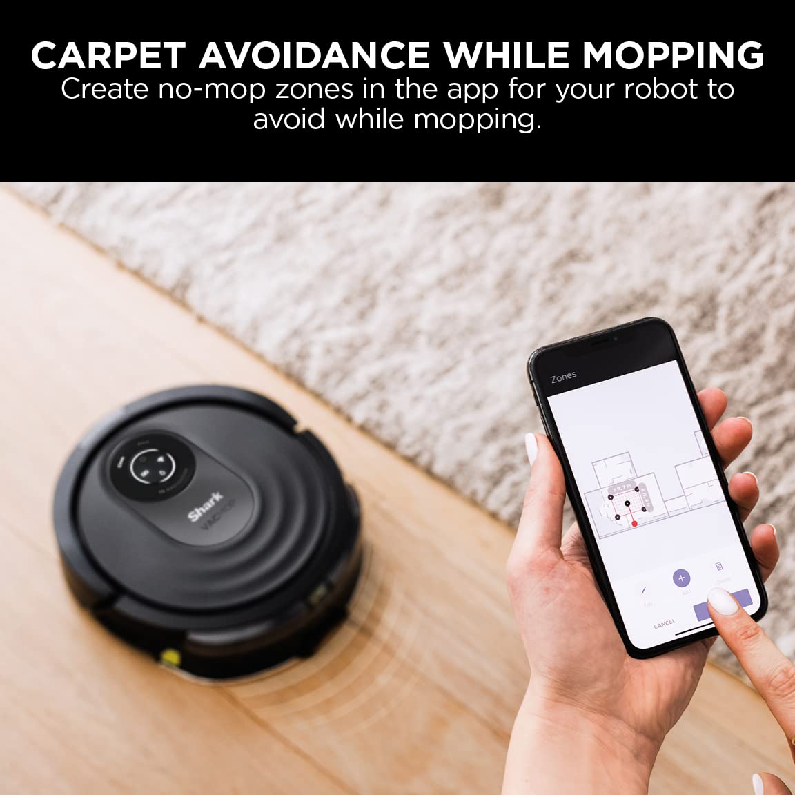 Shark AI Robot Vacuum & Mop, with Home Mapping, Perfect for Pets, Wifi, Works with Alexa, Black/Gold (AV2001WD) - ANM Liquidation