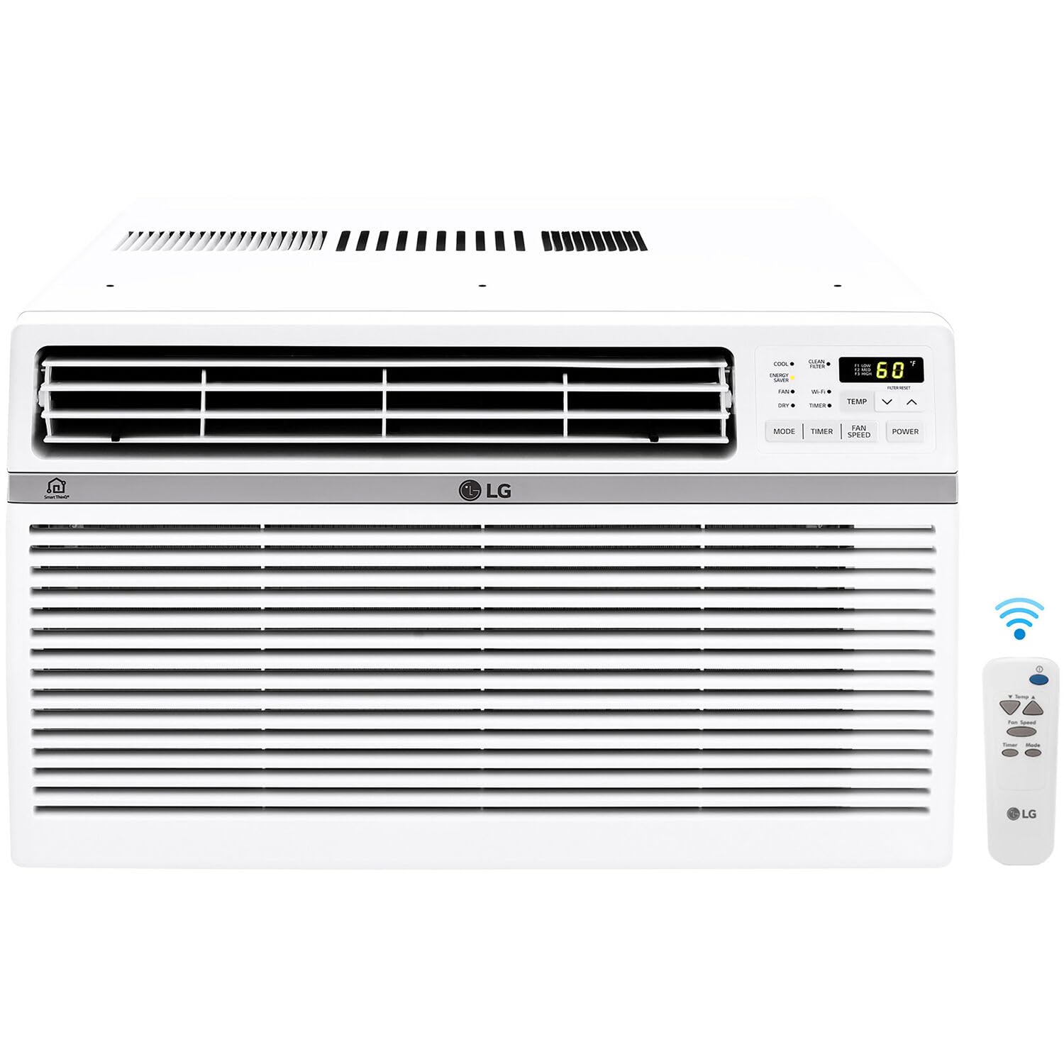 LG LW1824RD, White 18,000 Window Air Conditioner, 230/208V, 1,000 Sq.Ft. (25' x 40' Room Size), Quiet Operation, Electronic Control with Remote, 3 Cooling & Fan Speeds, Auto Restart, 18000 BTU ANM Liquidation