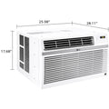 LG LW1824RD, White 18,000 Window Air Conditioner, 230/208V, 1,000 Sq.Ft. (25' x 40' Room Size), Quiet Operation, Electronic Control with Remote, 3 Cooling & Fan Speeds, Auto Restart, 18000 BTU ANM Liquidation