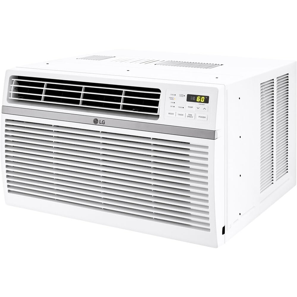 LG LW1824RD, White 18,000 Window Air Conditioner, 230/208V, 1,000 Sq.Ft. (25' x 40' Room Size), Quiet Operation, Electronic Control with Remote, 3 Cooling & Fan Speeds, Auto Restart, 18000 BTU ANM Liquidation