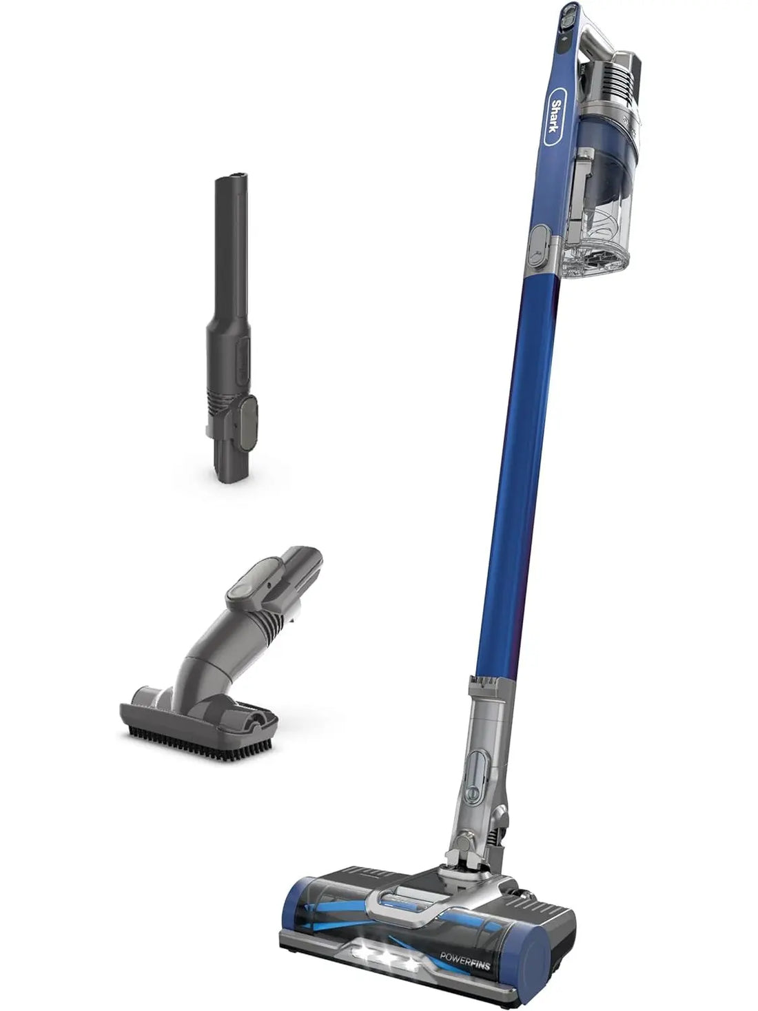 Shark IZ363HT Anti-Allergen Pet Power Cordless Stick Vacuum Self-Cleaning Brushroll, PowerFins, Removable Handheld, Crevice Tool, Dusting Brush, 50min Runtime, Blue - ANM Liquidation