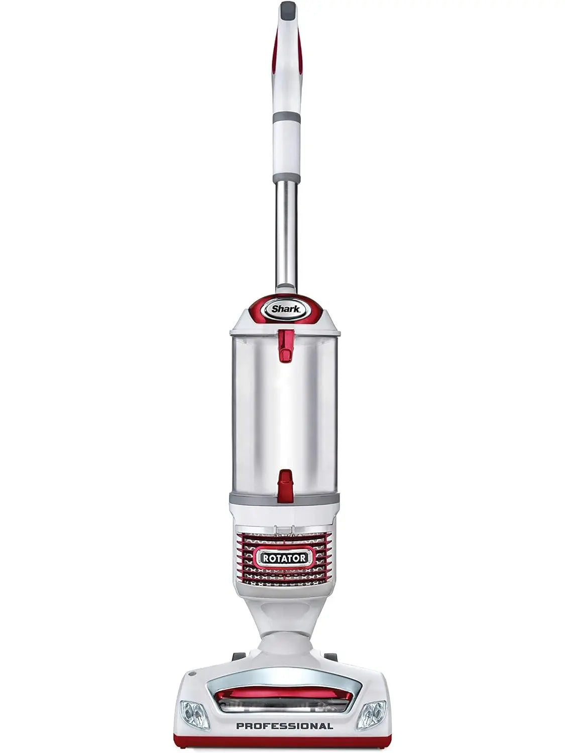 Shark NV501 Rotator Professional Lift-Away Upright Vacuum with HEPA Filter, Swivel Steering, LED Headlights, Wide Upholstery Tool, Dusting Brush & Crevice Tool, White/Red, 12, 18, 14. - ANM Liquidation