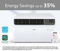 LG 18,000 BTU DUAL Inverter Smart Window Air Conditioner, 230V, Cools 1,000 Sq. Ft. for Bedroom, Living Room, Apartment, Ultra Quiet Operation, ENERGY STAR®, with LG ThinQ, Amazon Alexa & Hey Google ANM Liquidation