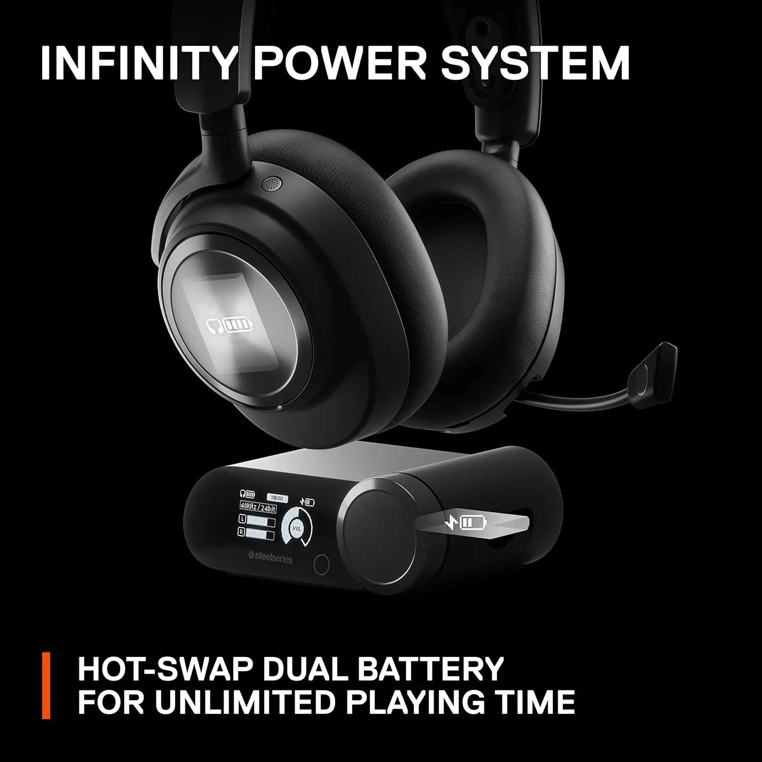 SteelSeries Arctis Nova Pro Wireless Xbox Multi-System Gaming Headset - Premium Hi-Fi Drivers - Active Noise Cancellation Infinity Power System - Stealth Mic - Xbox, PC, PS5, PS4, Switch, Mobile - ANM Liquidation