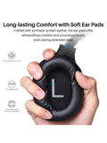 TOZO HT2 Hybrid Active Noise Cancelling Headphones, Wireless Over Ear Bluetooth Headphones, 60H Playtime, Hi-Res Audio Custom EQ via App Deep Bass Comfort Fit Ear Cups, for Home Office Travel White