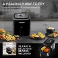 Nuwave Brio Plus 8 Qt Air Fryer, PFAS Free, New & Improved, Digital Touch Screen, Cool White Display, 50°F~400°F in Precise 5°, 5 Cook Functions, 100 Presets & 50 Memory, 3 Wattages 700, 1500, 1800 ANM Liquidation