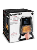 CHEFMAN Multifunctional Digital Air Fryer+ Rotisserie, Dehydrator, Convection Oven, 17 Touch Screen Presets Fry, Roast, Dehydrate, Bake, XL 10L Family Size, Auto Shutoff, Large Easy-View Window, Black ANM Liquidation