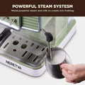 Neretva Espresso Coffee Machine 15 Bar Espresso Maker with Milk Frother Steam Wand Cappuccino, Latte for Home Barista, 1.6L Removable Water Tank - ANM Liquidation