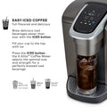 Keurig K-Elite Single Serve K-Cup Pod Coffee Maker, with Strength and Temperature Control, Iced Coffee Capability, 8 to 12oz Brew Size, Programmable, Brushed Slate ANM Liquidation