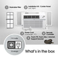 LG LW1824RD, White 18,000 Window Air Conditioner, 230/208V, 1,000 Sq.Ft. (25' x 40' Room Size), Quiet Operation, Electronic Control with Remote, 3 Cooling & Fan Speeds, Auto Restart, 18000 BTU ANM Liquidation