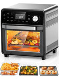 Nuwave Smart Air Fryer Oven with POWERPORT™ Plug-In Grill for Dual-Zone Efficient Cook, 100 in 1 Advanced Convection Toaster Oven Countertop w/Insulated 2-Glass Door, 550°F Preheat, Stainless Steel - ANM Liquidation