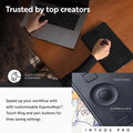 Wacom Intuos Pro Medium Bluetooth Graphics Drawing Tablet, 8 Customizable ExpressKeys, 8192 Pressure Sensitive Pro Pen 2 Included, Compatible with Mac OS and Windows,Black - ANM Liquidation