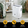 Whirlpool 20-Pint Portable Dehumidifier with Auto-Shutoff & Timer, Home Dehumidifier and Moisture Absorber For Basement, Garage, Living Room in White ANM Liquidation