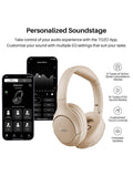 TOZO HT2 Hybrid Active Noise Cancelling Headphones, Wireless Over Ear Bluetooth Headphones, 60H Playtime, Hi-Res Audio Custom EQ via App Deep Bass Comfort Fit Ear Cups, for Home Office Travel White