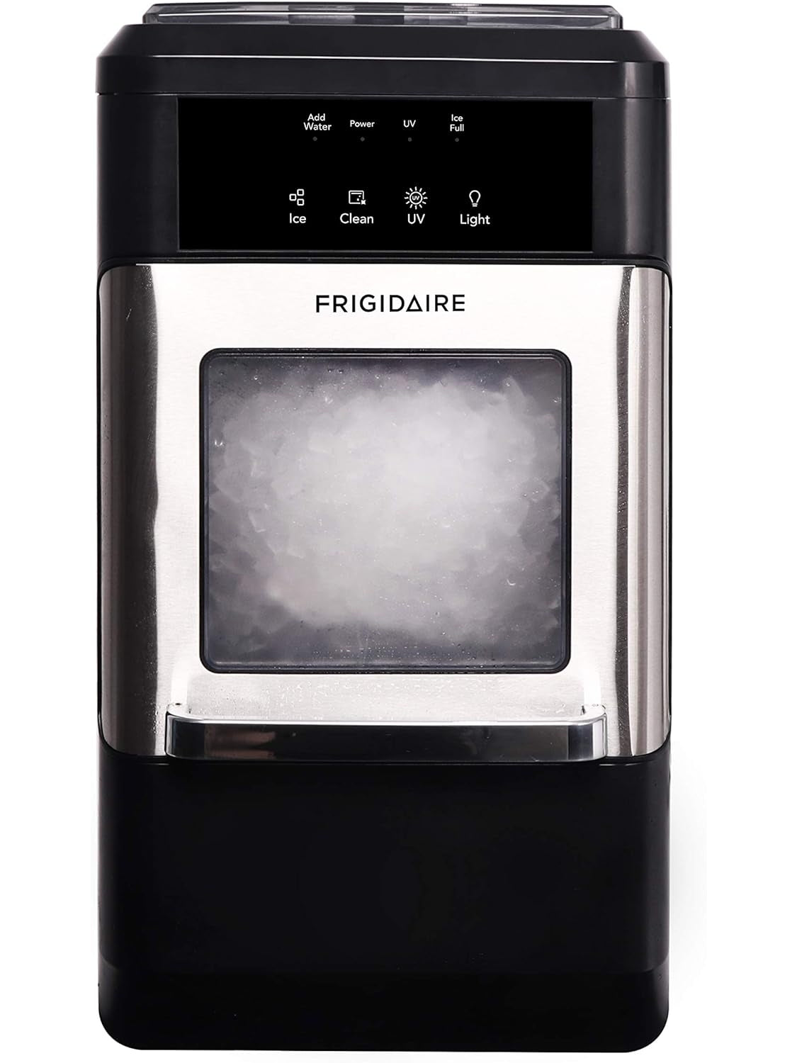 Frigidaire EFIC235-AMZ Countertop Crunchy Chewable Nugget Ice Maker, 44lbs per day, Self Cleaning Function