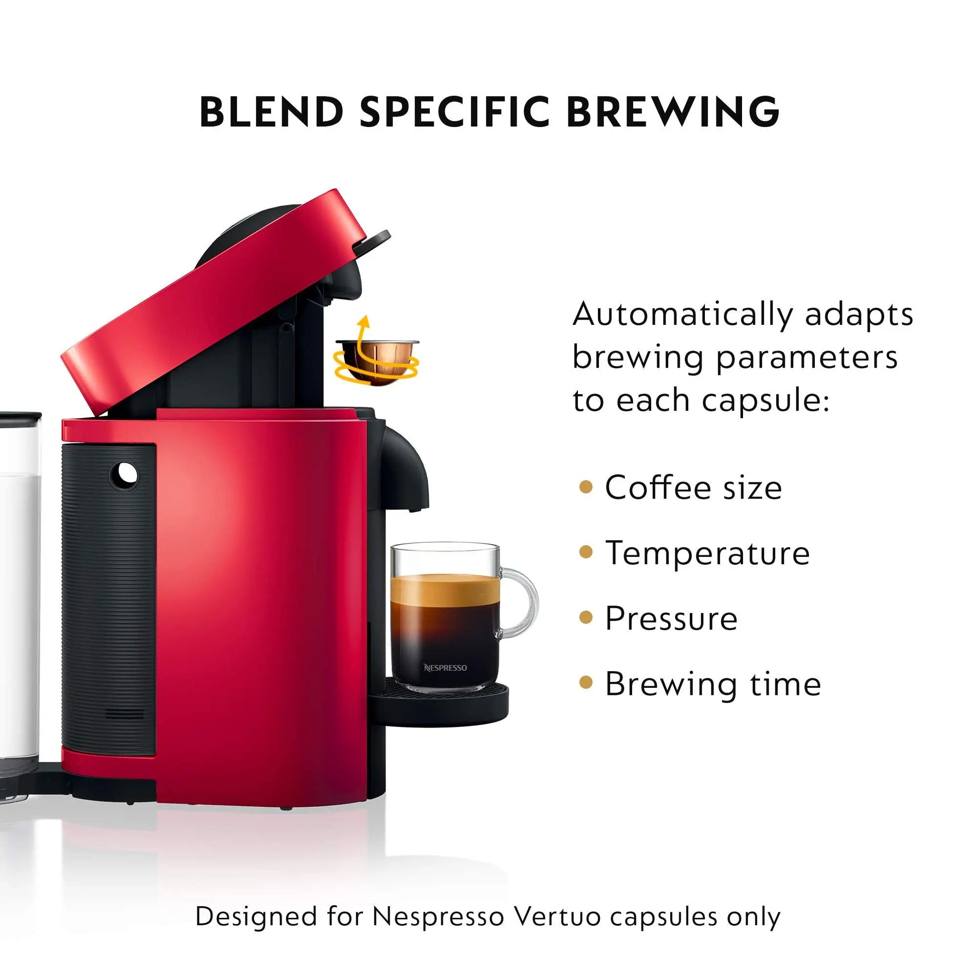 Nespresso Vertuo Plus Deluxe Coffee and Espresso Maker by De'Longhi, Matte Black - ANM Liquidation