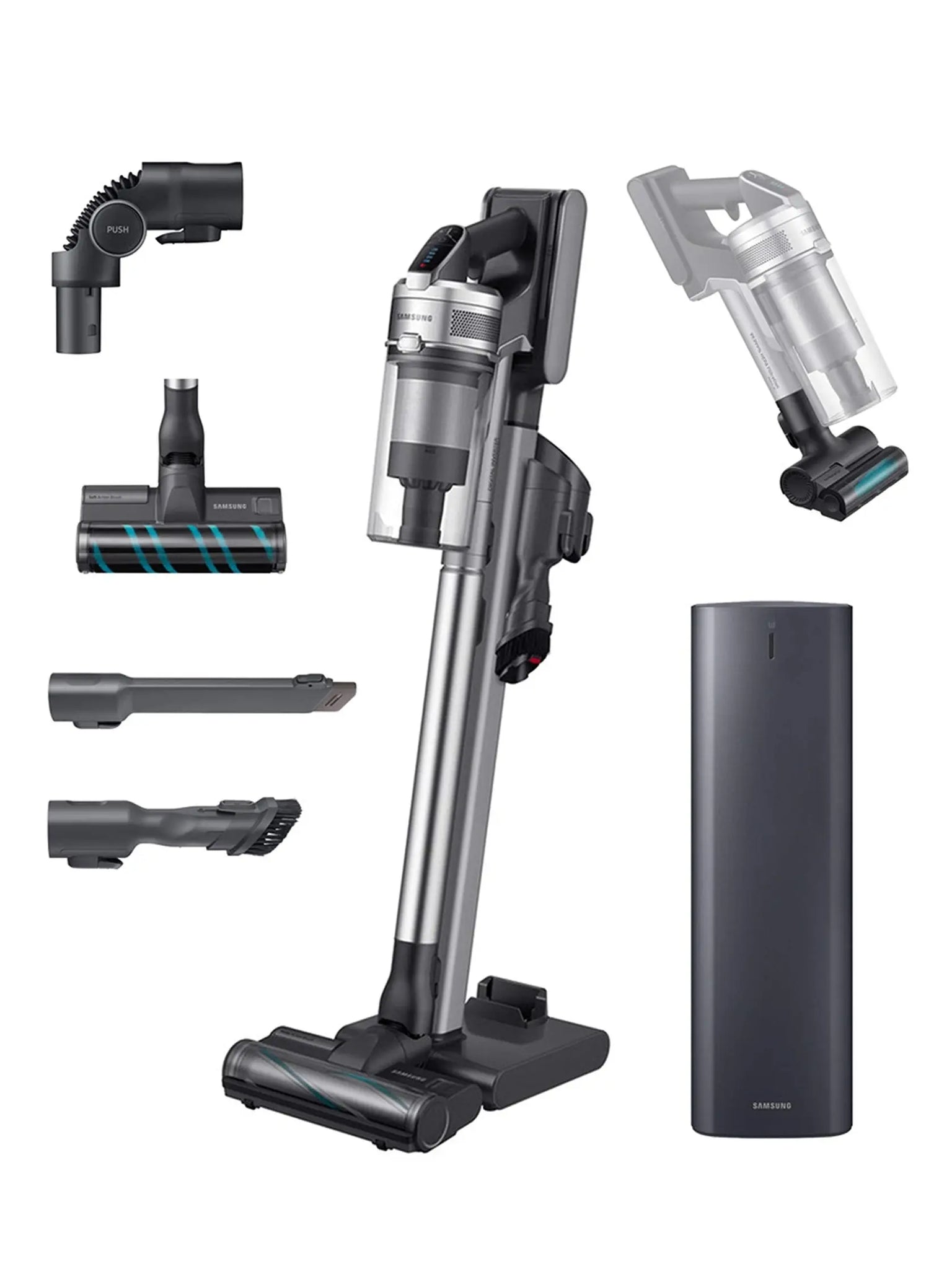 Samsung 90 + CS Jet Cordless Stick Vacuum, Grey - ANM Liquidation