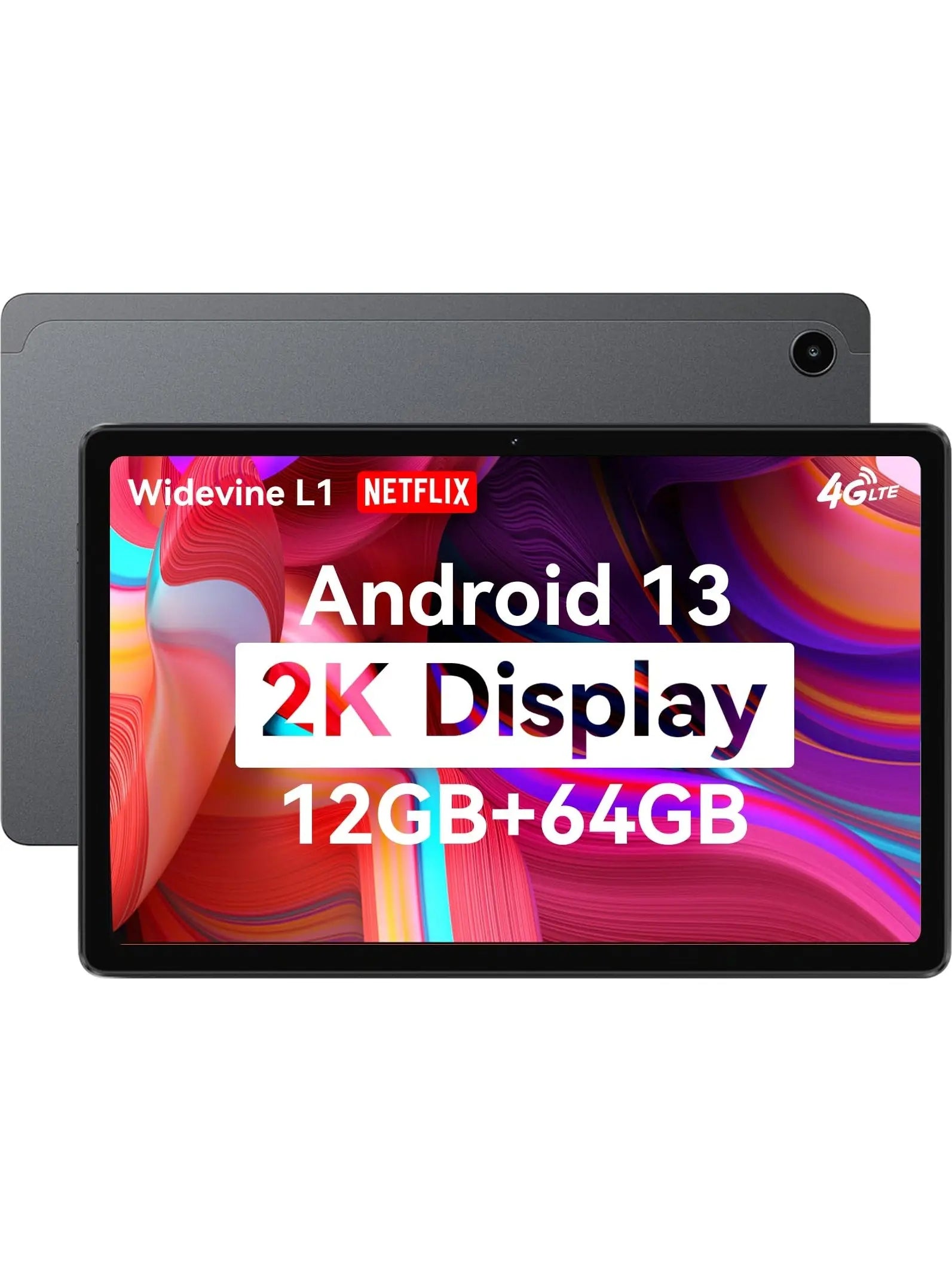 ALLDOCUBE 10.4 Inch Tablet，2000 * 1200 in-Cell IPS Screen Android13 Tablet,12GB RAM (4+8 Virtual)+64GB ROM 2TB TF Expandable,Widevine L1, Unisoc T618 8 Core CPU, 6000mAh Battery,5G/2.4G WiFi - ANM Liquidation