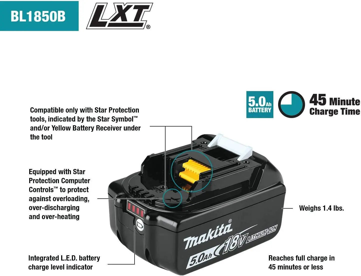 Makita XAD05T 18V LXT® Lithium-Ion Brushless Cordless 1/2" Right Angle Drill Kit (5.0Ah) - ANM Liquidation