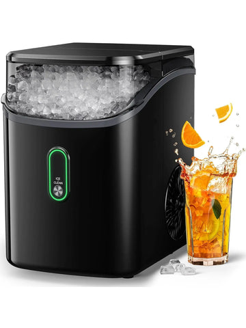 Silonn Nugget Ice Maker Countertop, Pebble Ice Maker with Soft Chewable Ice, One-Click Operation Ice Machine with Self-Cleaning, 33lbs/24H for Home,Kitchen,Office - ANM Liquidation