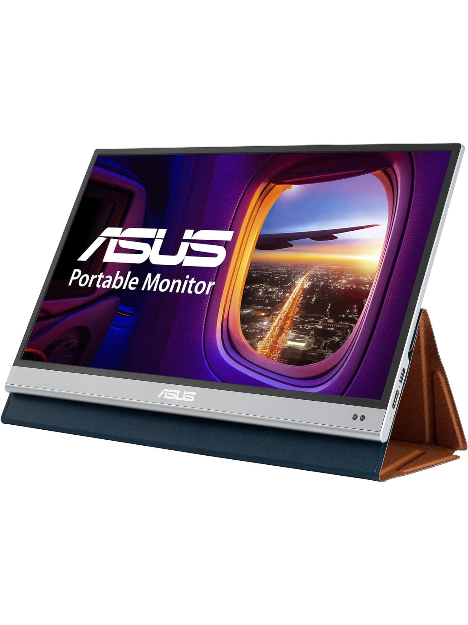 ASUS ZenScreen OLED 15.6” 1080P Portable Monitor MQ16AH - Full HD, 100% DCI-P3, 1ms, Delta E < 2, HDR-10, Eye Care, USB Type-C, Mini HDMI, Proximity Sensor,SILVER