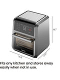 CHEFMAN Multifunctional Digital Air Fryer+ Rotisserie, Dehydrator, Convection Oven, 17 Touch Screen Presets Fry, Roast, Dehydrate, Bake, XL 10L Family Size, Auto Shutoff, Large Easy-View Window, Black ANM Liquidation