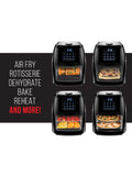 CHEFMAN Multifunctional Digital Air Fryer+ Rotisserie, Dehydrator, Convection Oven, 17 Touch Screen Presets Fry, Roast, Dehydrate, Bake, XL 10L Family Size, Auto Shutoff, Large Easy-View Window, Black ANM Liquidation