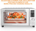 Nuwave Bravo 12-in-1 Air Fryer Toaster Oven Combo, Airfryer Convection Oven Countertop, 1800 Watts, 21-Qt Capacity, 50°-450°F Temp Controls, 65 Recipes & 4 Accessories, Silver- Stainless Steel - ANM Liquidation