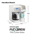 Hamilton Beach FlexBrew Trio 2-Way Coffee Maker, Compatible with K-Cup Pods or Grounds, Combo, Single Serve & Full 12c Pot, Black - Fast Brewing (49902) - ANM Liquidation