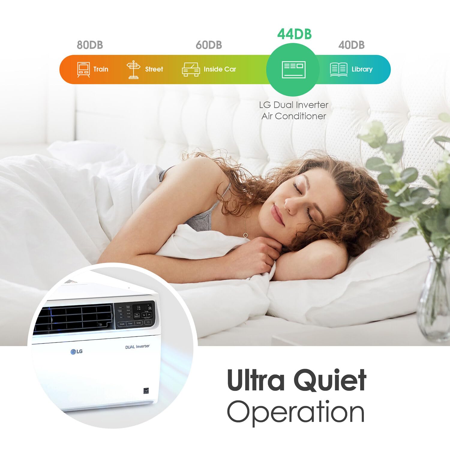 LG 18,000 BTU DUAL Inverter Smart Window Air Conditioner, 230V, Cools 1,000 Sq. Ft. for Bedroom, Living Room, Apartment, Ultra Quiet Operation, ENERGY STAR®, with LG ThinQ, Amazon Alexa & Hey Google ANM Liquidation