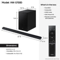 SAMSUNG HW-S800B/ZA 3.2.1ch Soundbar w/ Wireless Dolby Atmos DTS Virtual:X, Ultra Slim Design, Q Symphony, SpaceFit Sound, Airplay 2, Game Pro Mode, Alexa Built-In, 2022, Black - ANM Liquidation