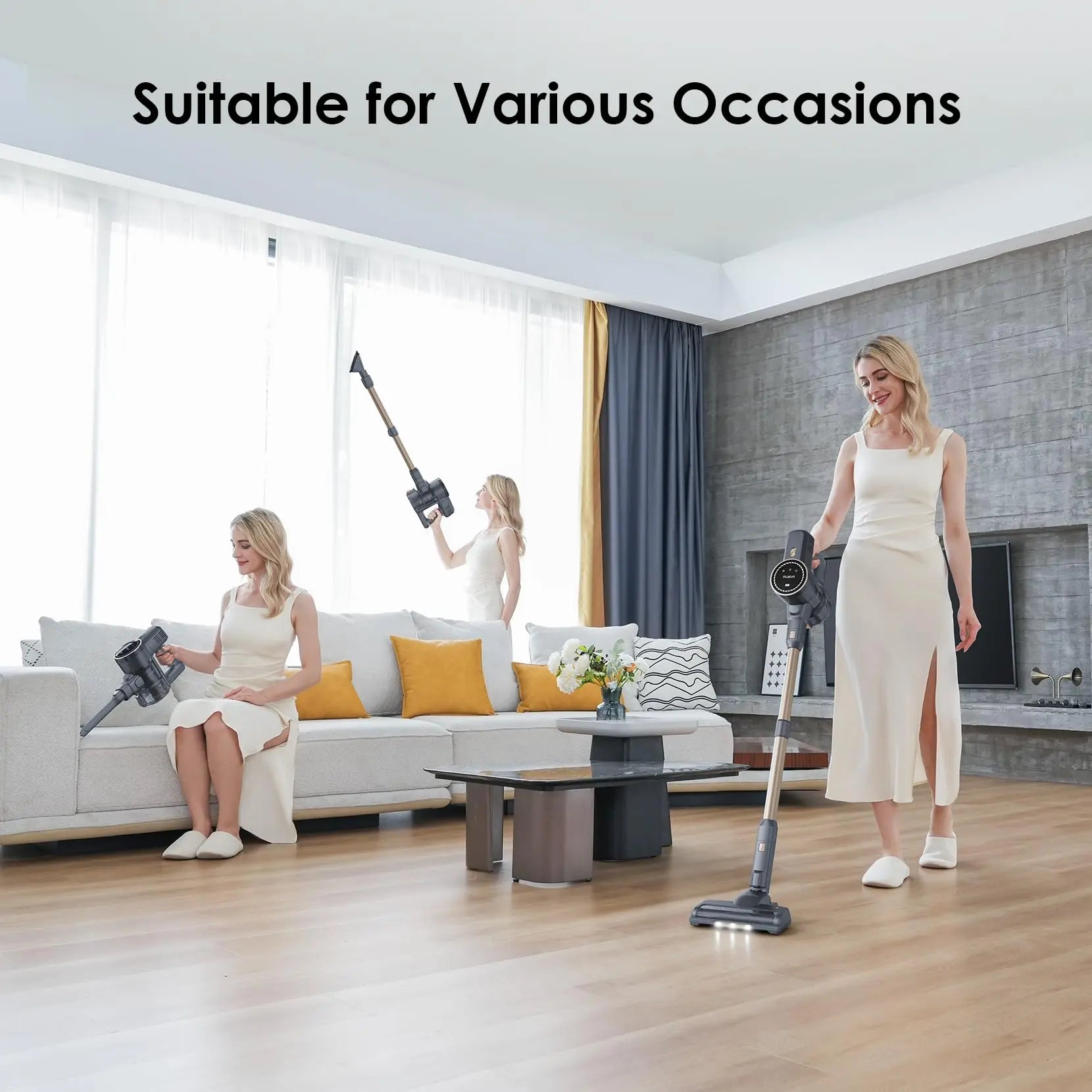 Oraimo Cordless Vacuum, 24KPA Vacuum Cleaner with 270W Brushless Motor, Stick Vacuum with Anti-entangle Floor Brush, Up to 45min Runtime, for Pet Hair Hard Floor Carpet Stair Dorm, 4 HEPA - ANM Liquidation