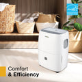 Whirlpool 20-Pint Portable Dehumidifier with Auto-Shutoff & Timer, Home Dehumidifier and Moisture Absorber For Basement, Garage, Living Room in White ANM Liquidation