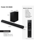 SAMSUNG HW-C450 2.1ch Soundbar w/DTS Virtual X, Subwoofer Included, Bass Boost, Adaptive Sound Lite, Game Mode, Bluetooth, Wireless Surround Sound Compatible Newest Model ,Black