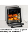 CHEFMAN Multifunctional Digital Air Fryer+ Rotisserie, Dehydrator, Convection Oven, 17 Touch Screen Presets Fry, Roast, Dehydrate, Bake, XL 10L Family Size, Auto Shutoff, Large Easy-View Window, Black ANM Liquidation