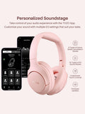 TOZO HT2 Hybrid Active Noise Cancelling Headphones, Wireless Over Ear Bluetooth Headphones, 60H Playtime, Hi-Res Audio Custom EQ via App Deep Bass Comfort Fit Ear Cups, for Home Office Travel White