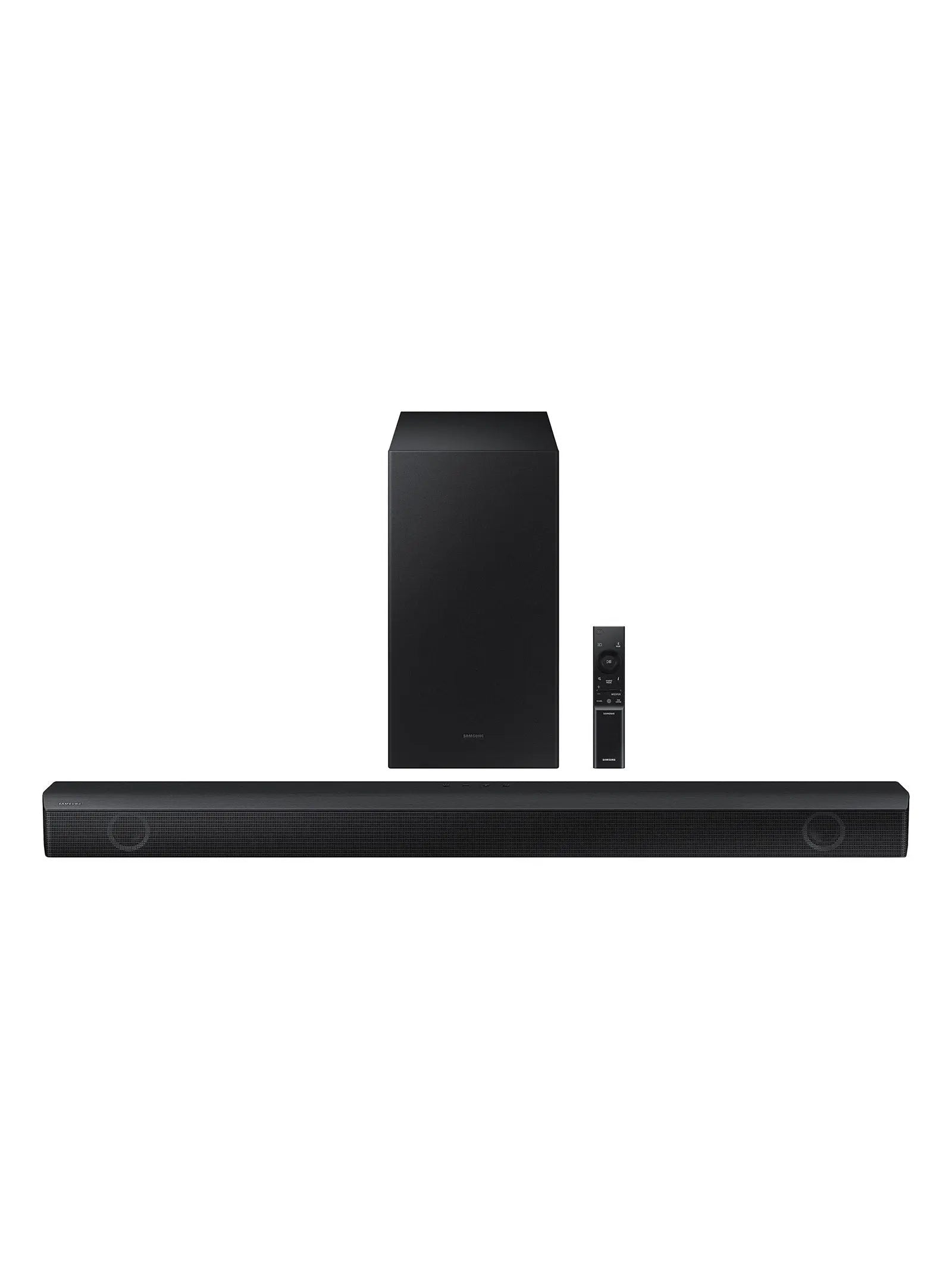 SAMSUNG HW-C450 2.1ch Soundbar w/DTS Virtual X, Subwoofer Included, Bass Boost, Adaptive Sound Lite, Game Mode, Bluetooth, Wireless Surround Sound Compatible Newest Model ,Black