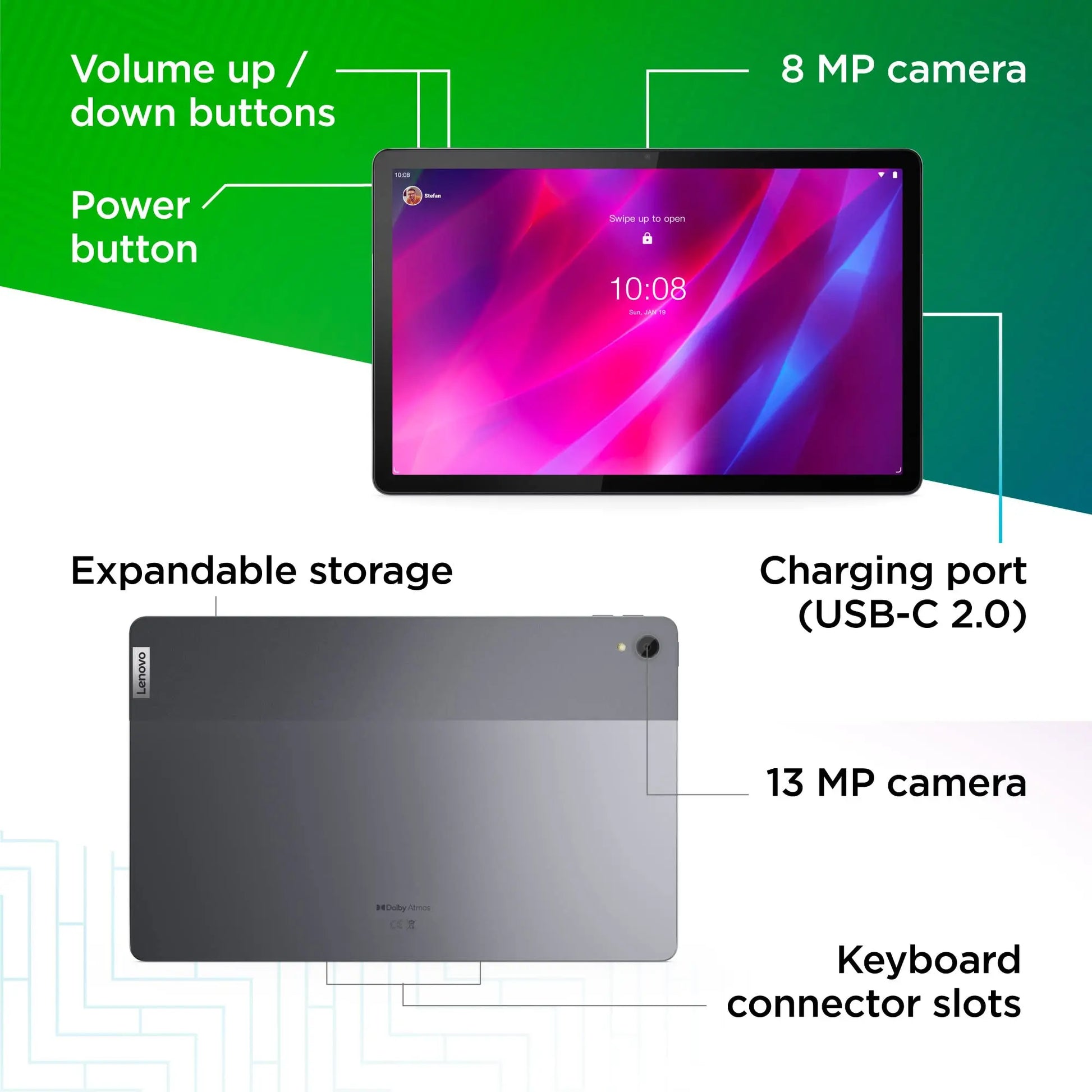 Lenovo Tab P11 (2nd Gen) - 2023 - Tablet - Long Battery Life - 11.5" LCD - Front 8MP & Rear 13MP Camera - 4GB Memory - 128GB Storage - Android 12L or Later - ANM Liquidation