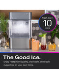 GE Profile Opal 2.0, Chewable Crunchable Countertop Nugget Ice Maker, Scoop included, 38 lbs in 24 hours, Pellet Ice Machine with WiFi & Smart Connected, Black Stainless Steel