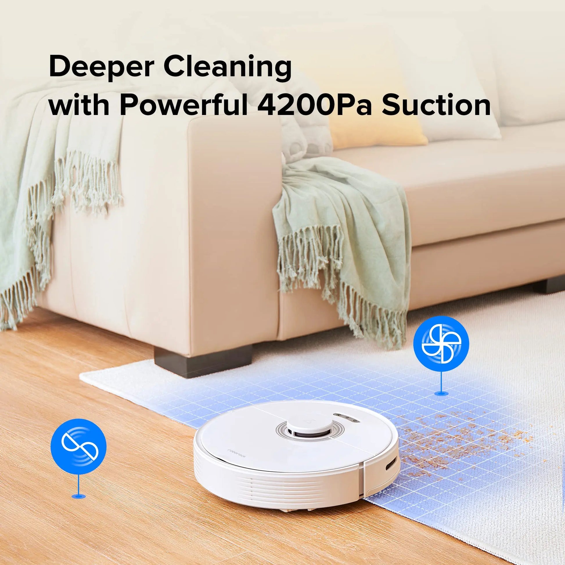 roborock Q7 Max+ Robot Vacuum Cleaner, Hands-Free Cleaning for up to 7 Weeks, Robotic Vacuum with APP-Controlled Mopping, 4200Pa Suction, No-Mop&No-Go Zones, 180mins Runtime - ANM Liquidation