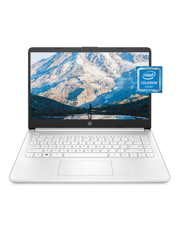 HP 14 Laptop, Intel Celeron N4020, 4 GB RAM, 64 GB Storage, 14-inch Micro-edge HD Display, Windows 11 Home, Thin & Portable, 4K Graphics, One Year of Microsoft 365 (14-dq0040nr, Snowflake White) - ANM Liquidation