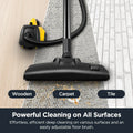 Eureka 3670M Canister Cleaner, Lightweight Powerful Vacuum for Carpets and Hard floors, w/ 5bags,Yellow - ANM Liquidation