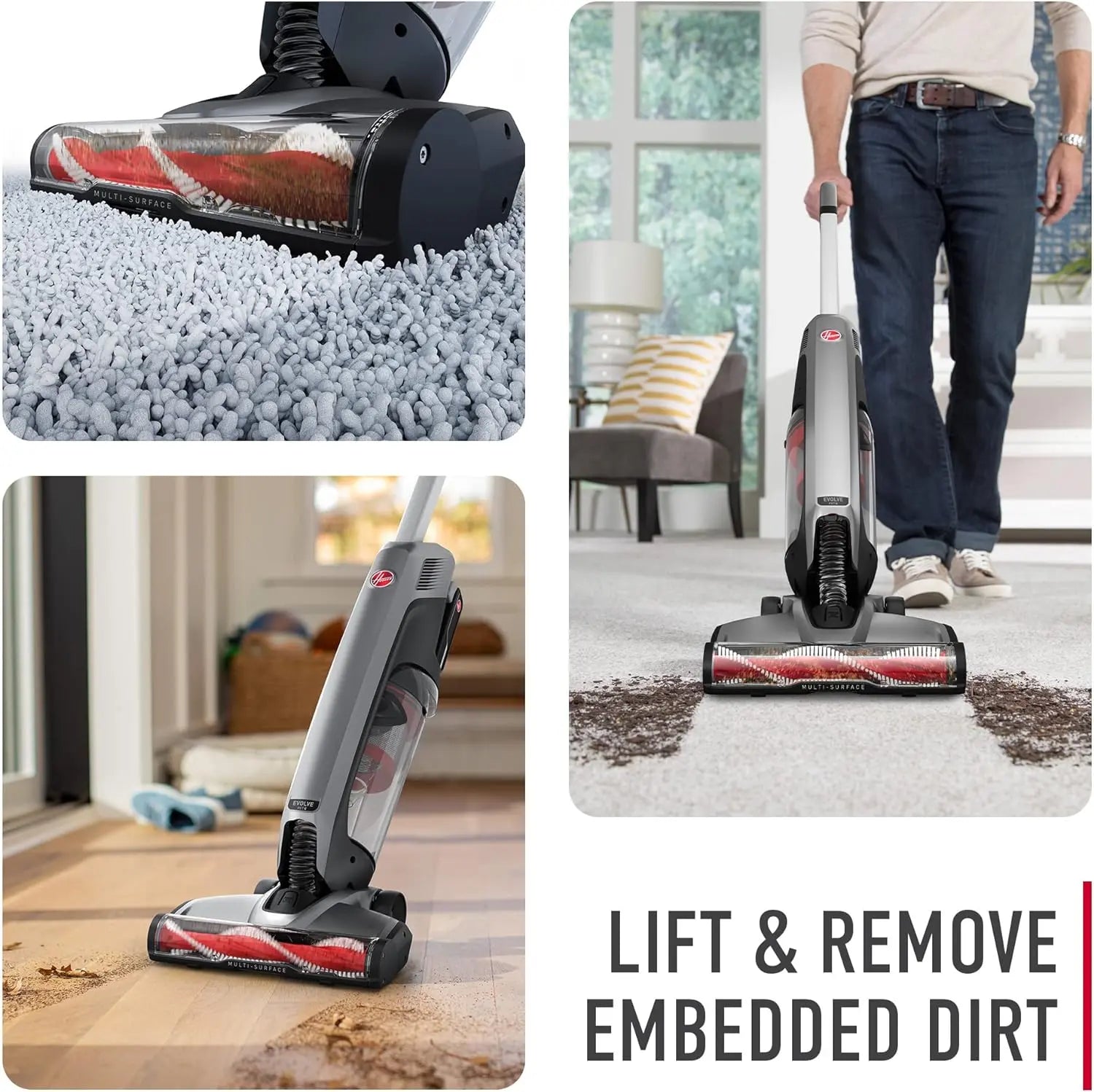 Hoover ONEPWR Evolve Pet Cordless Small Upright Vacuum Cleaner, Lightweight Stick Vac, For Carpet and Hard Floor, BH53422V, Black - ANM Liquidation