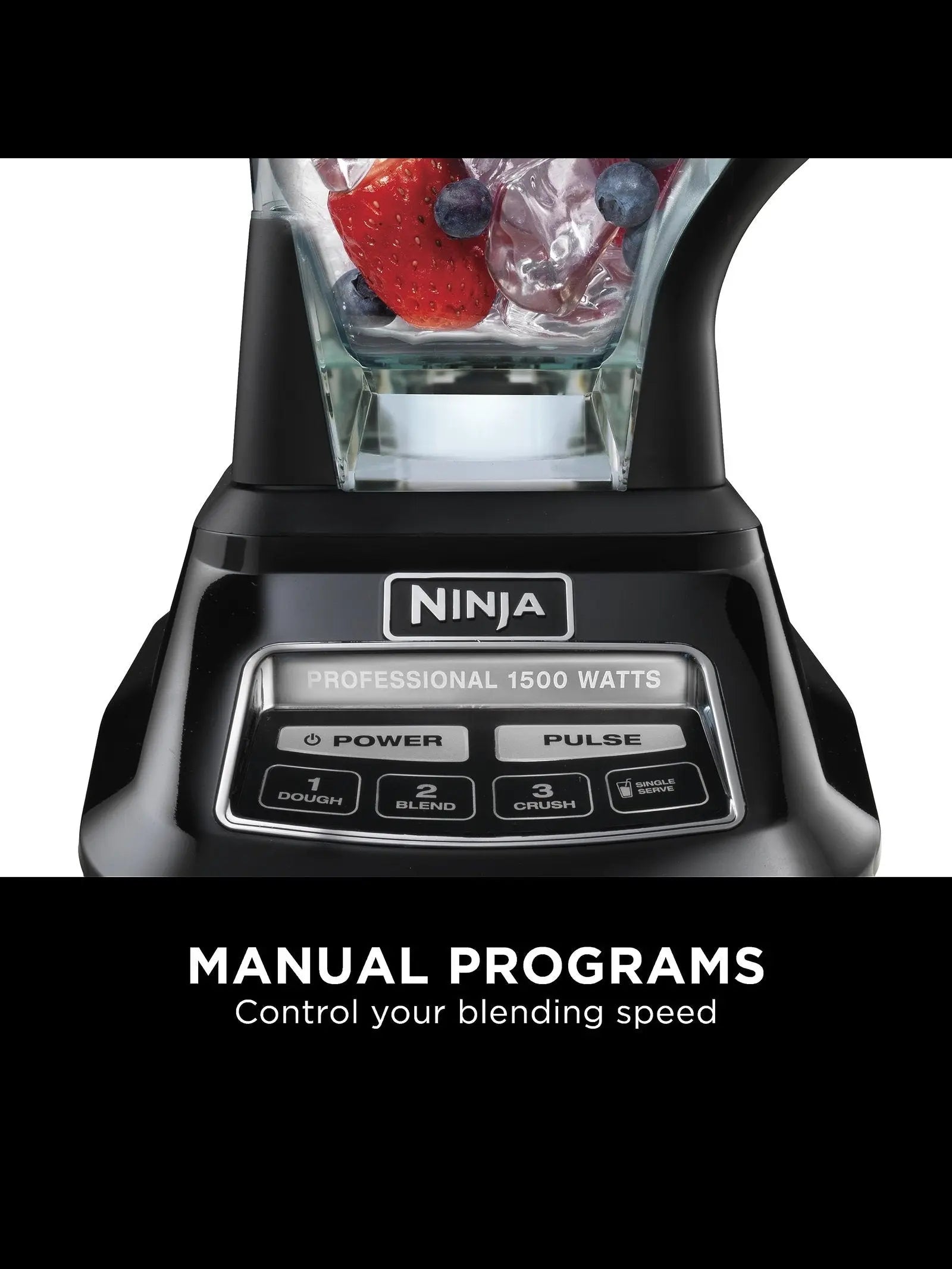 Ninja BL770 Mega Kitchen System, 1500W, 4 Functions for Smoothies, Processing, Dough, Drinks & More, with 72-oz.* Blender Pitcher, 64-oz. Processor Bowl, 2 16-oz. To-Go Cups & 2 Lids, Black