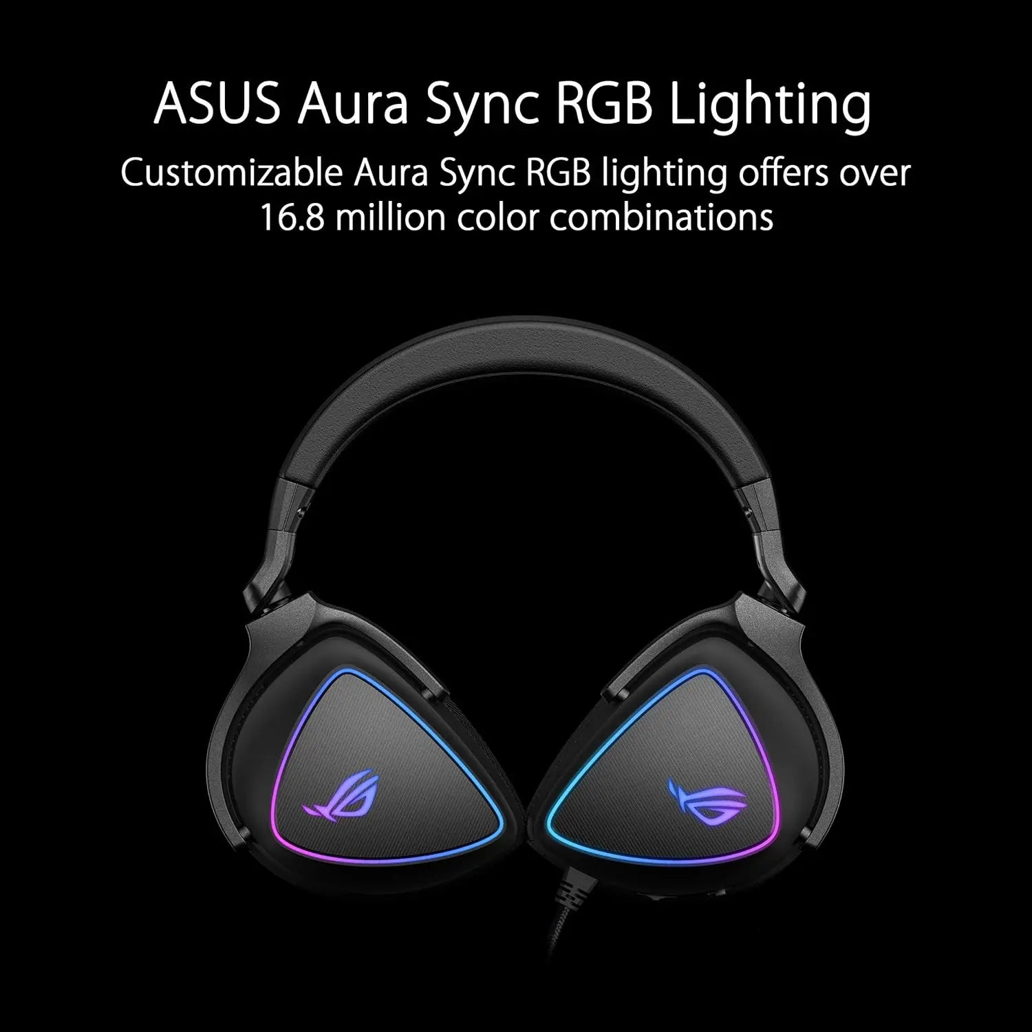 ASUS ROG Delta S Gaming Headset with USB-C | Ai Powered Noise-Canceling Microphone | Over-Ear Headphones for PC, Mac, Nintendo Switch, and Sony Playstation | Ergonomic Design , Black - ANM Liquidation